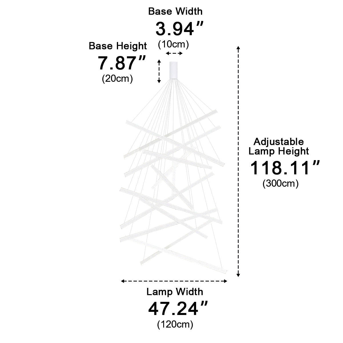 Minimalist Strip Stepless Dimming LED White Modern Chandelier - Flyachilles