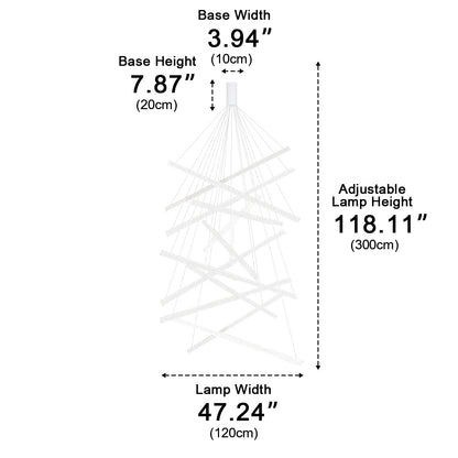 Minimalist Strip Stepless Dimming LED White Modern Chandelier - Flyachilles