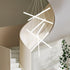 Minimalist Strip Stepless Dimming LED White Modern Chandelier - Flyachilles
