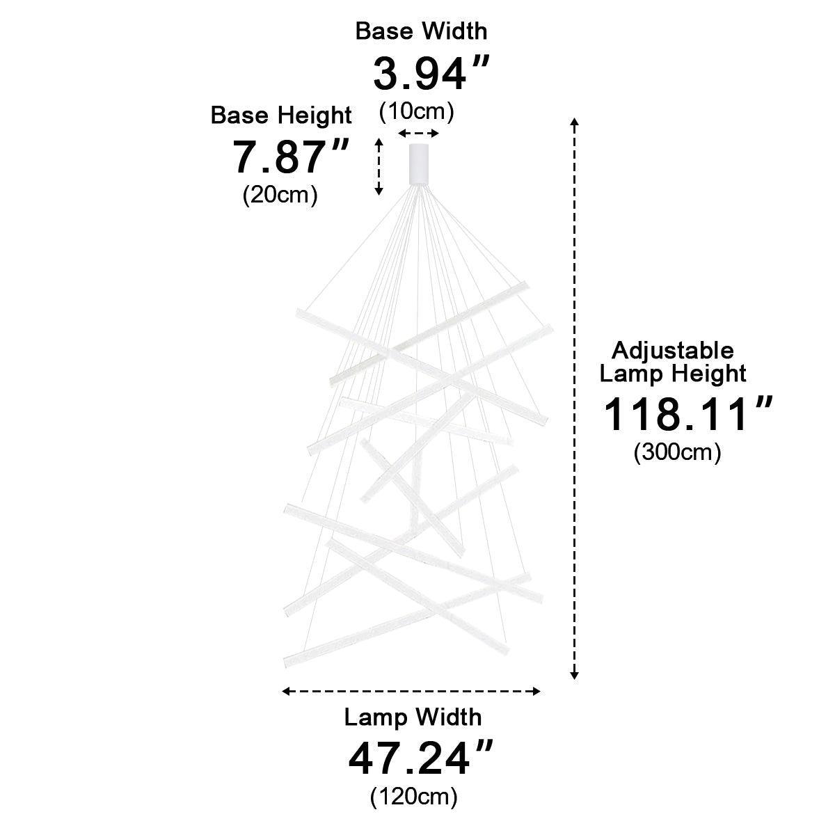 Minimalist Strip Stepless Dimming LED White Modern Chandelier - Flyachilles