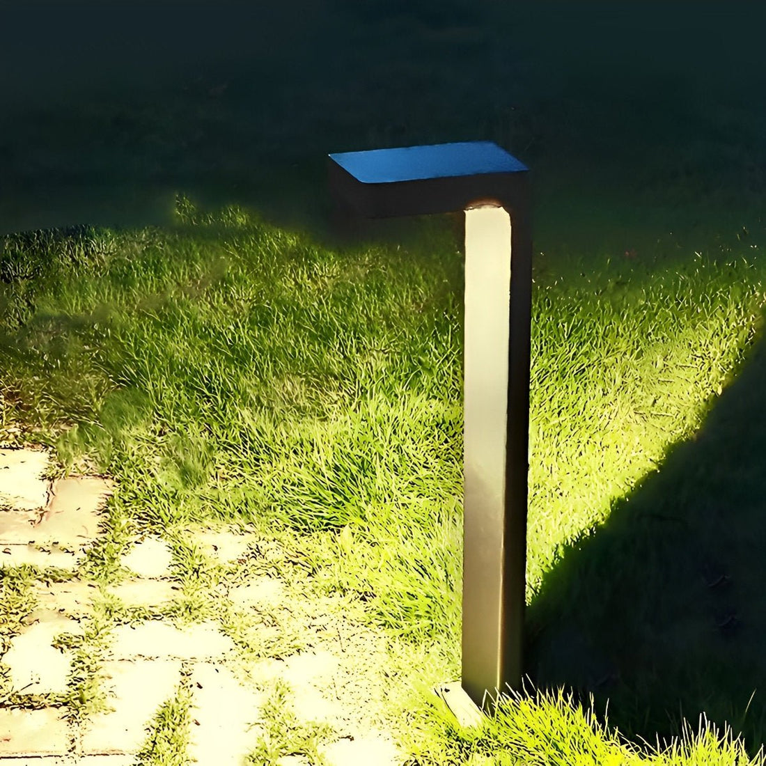 Minimalist Waterproof LED Black Modern Outdoor Solar Pathway Walky Lights - Flyachilles