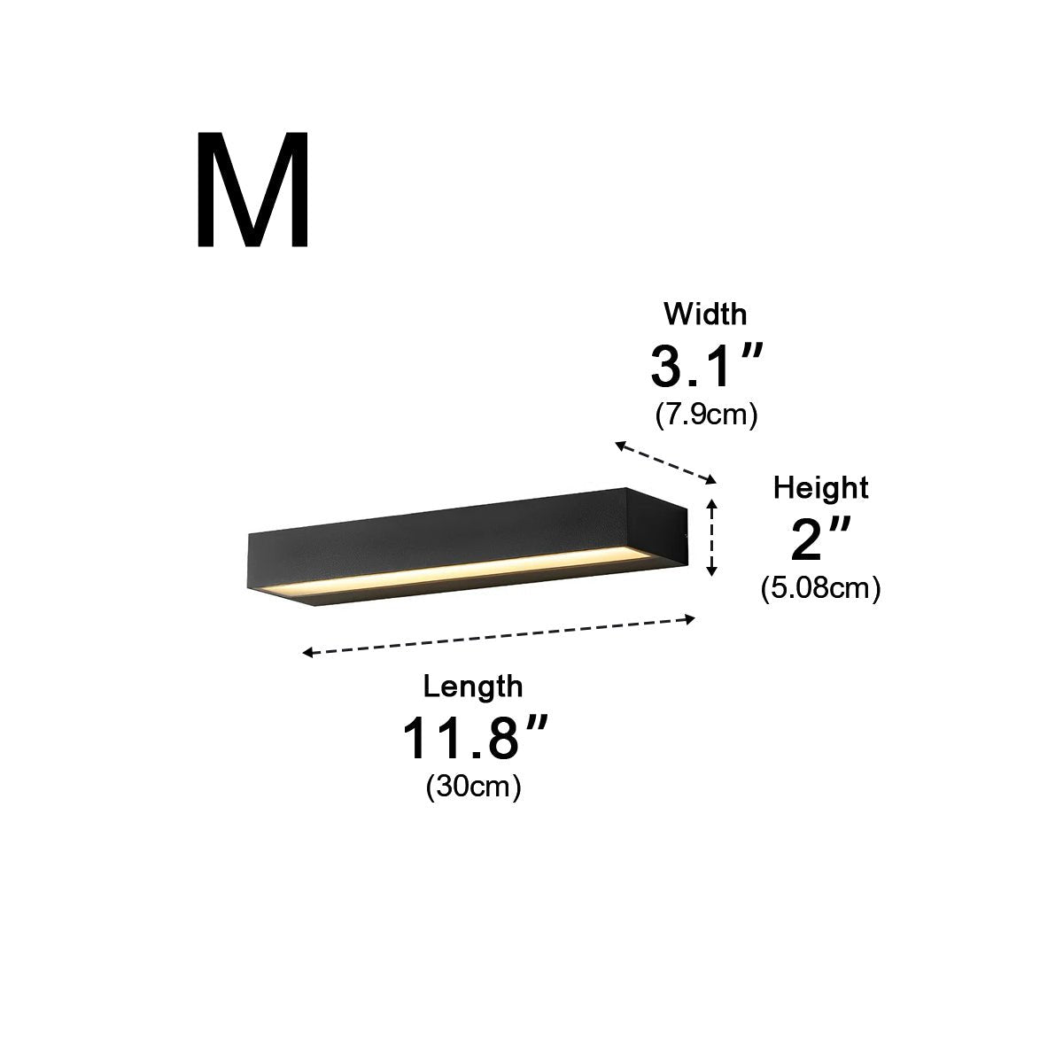 Minimalist Waterproof LED Black Modern Outdoor Wall Washer Light - Flyachilles