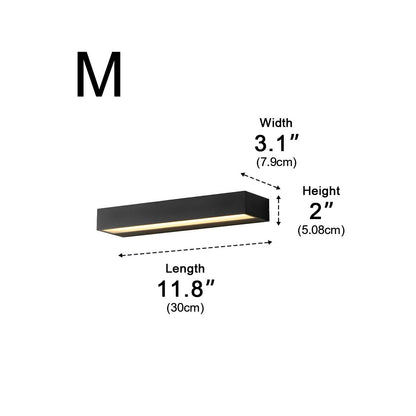 Minimalist Waterproof LED Black Modern Outdoor Wall Washer Light - Flyachilles