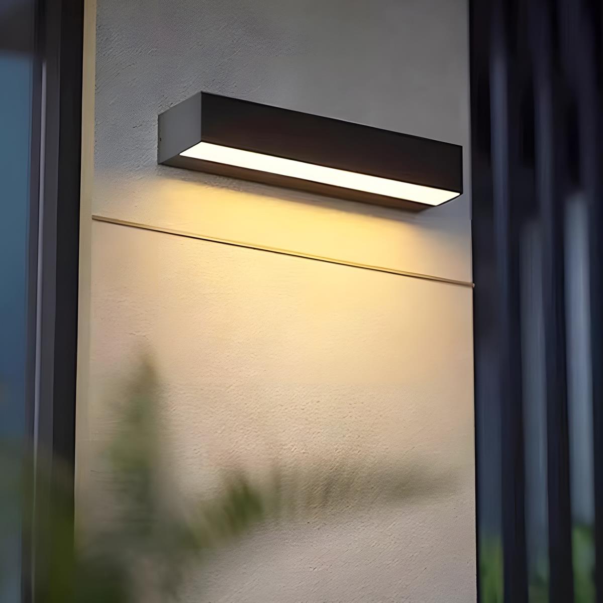 Minimalist Waterproof LED Black Modern Outdoor Wall Washer Light - Flyachilles