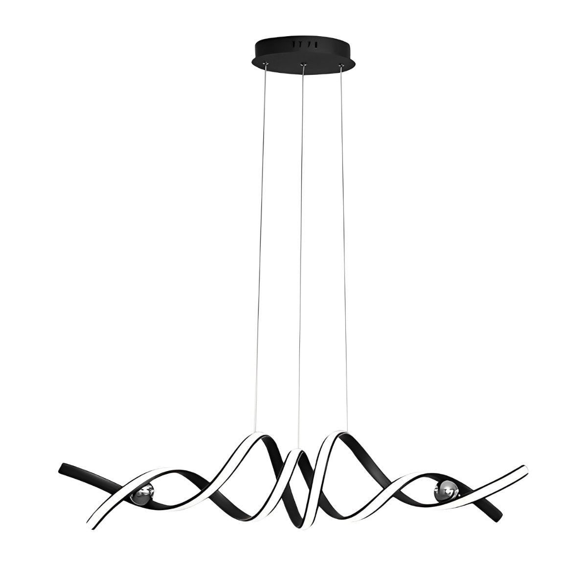 Minimalist Wave Strip Twisted Creative Stepless Dimming LED Chandelier Light Pendant Lamp - Flyachilles