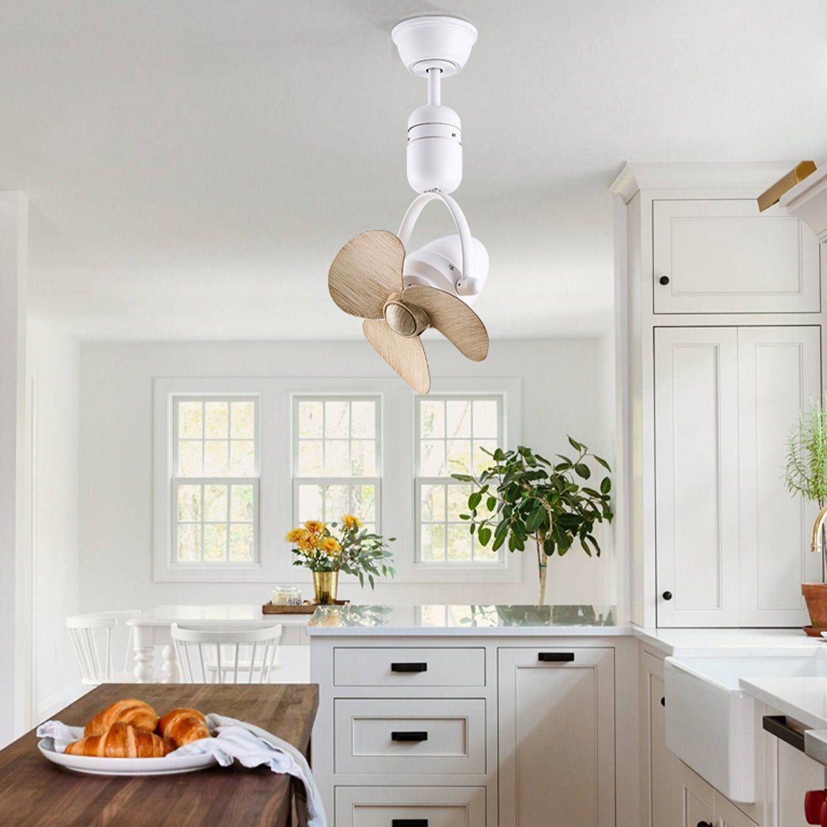 Modern Ceiling Fan with 300° Rotation and 6-Speed DC Motor