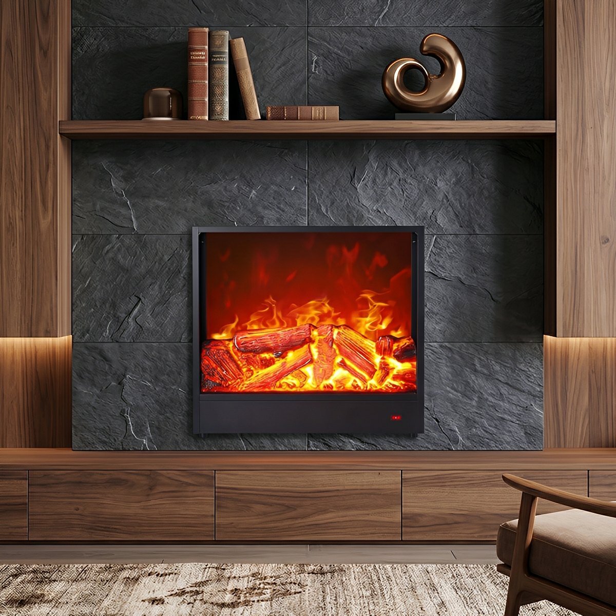Modern 3D LED Flame Wall Fireplace Light Ambient Lighting - Flyachilles