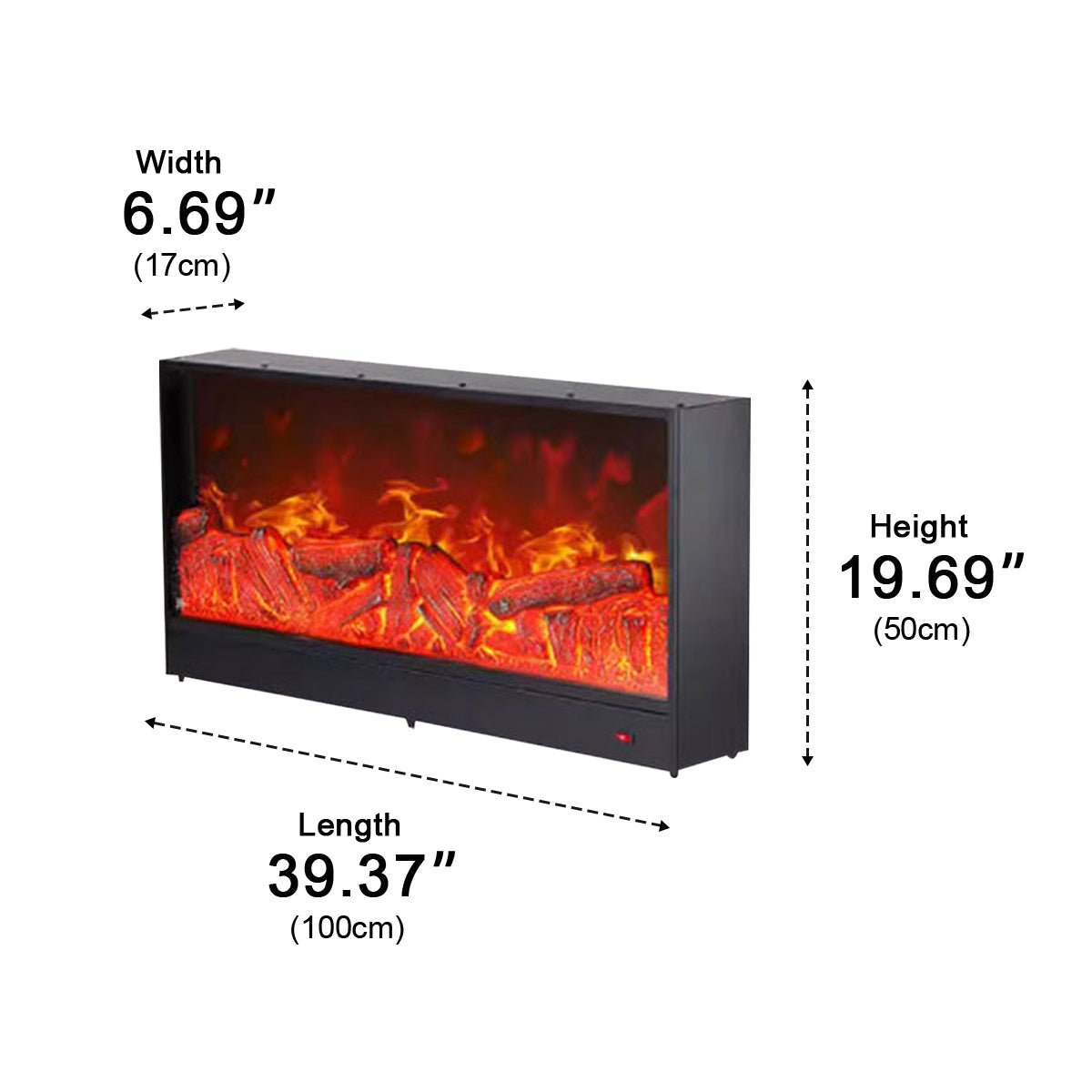 Modern 3D LED Flame Wall Fireplace Light Ambient Lighting - Flyachilles