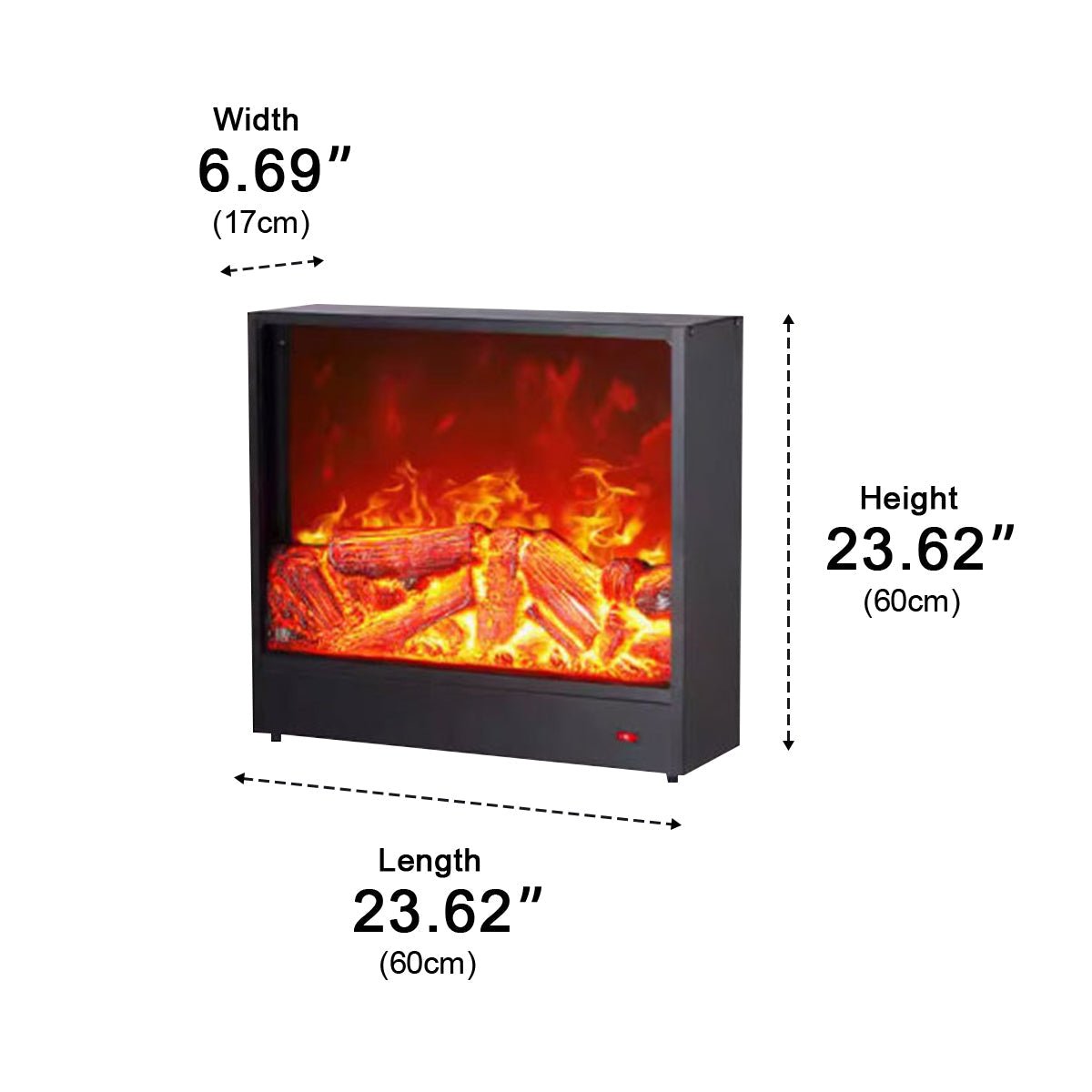 Modern 3D LED Flame Wall Fireplace Light Ambient Lighting - Flyachilles