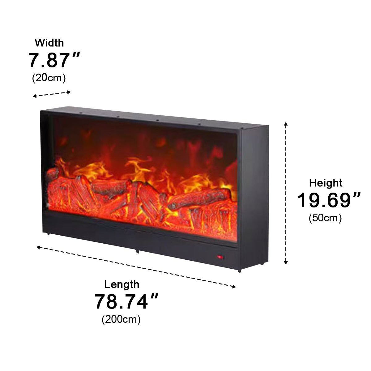Modern 3D LED Flame Wall Fireplace Light Ambient Lighting - Flyachilles