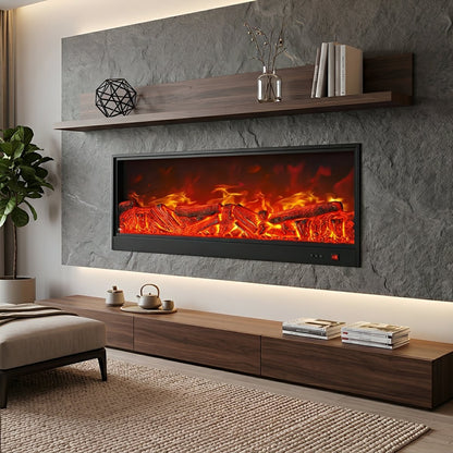 Modern 3D LED Flame Wall Fireplace Light Ambient Lighting - Flyachilles