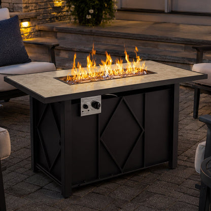 Modern 43 - Inch Fire Pit Table Outdoor Gas Fire Pit - Flyachilles