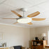 Modern 6 - Blade Scandinavian Minimalist Ceiling Fan with LED Light - Flyachilles