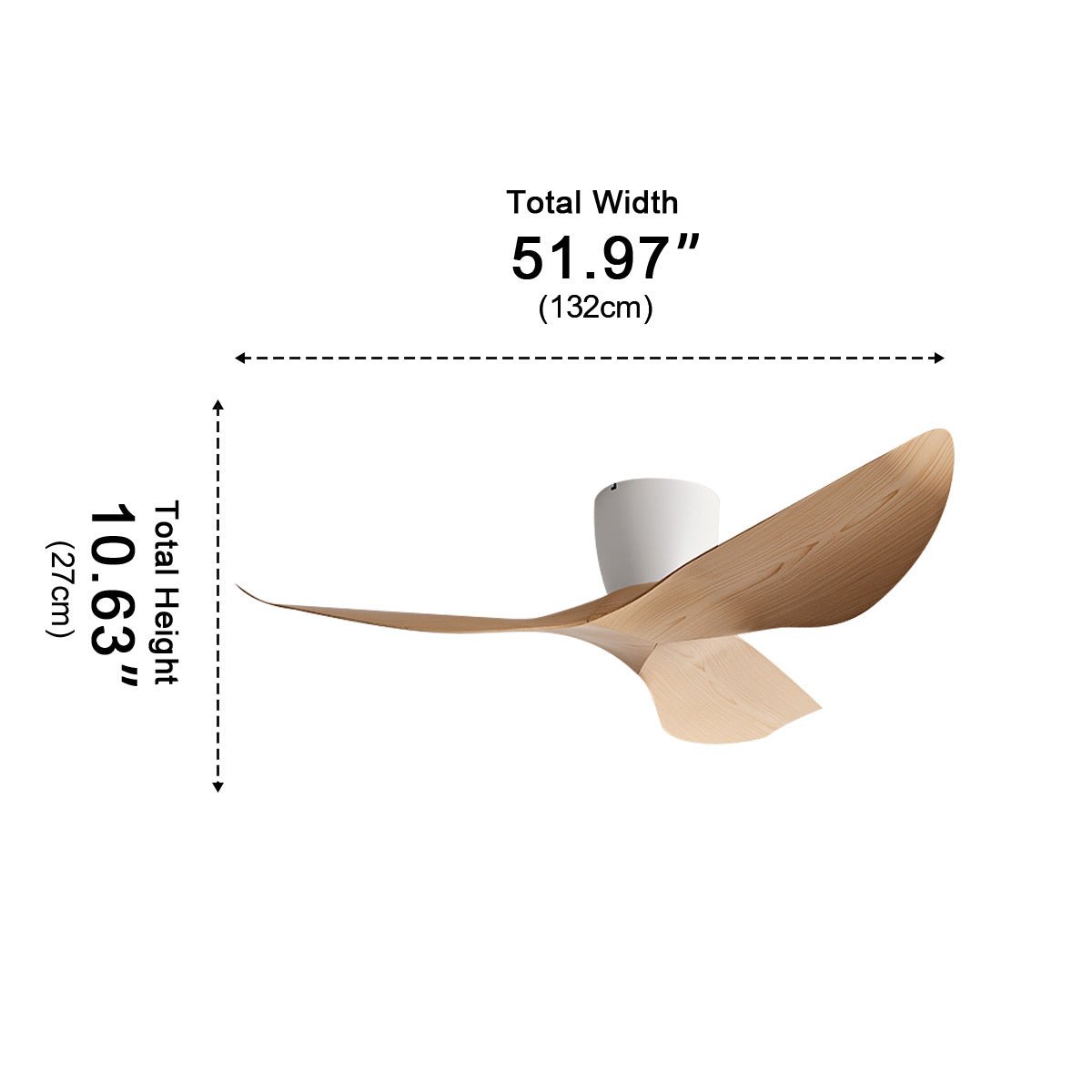 Modern 6 - speed DC Motor Reverse Frequency Ceiling Fan - Flyachilles