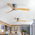 Modern 6 - speed Reverse Frequency 3 Blades Imitation Wood Ceiling Fan - Flyachilles