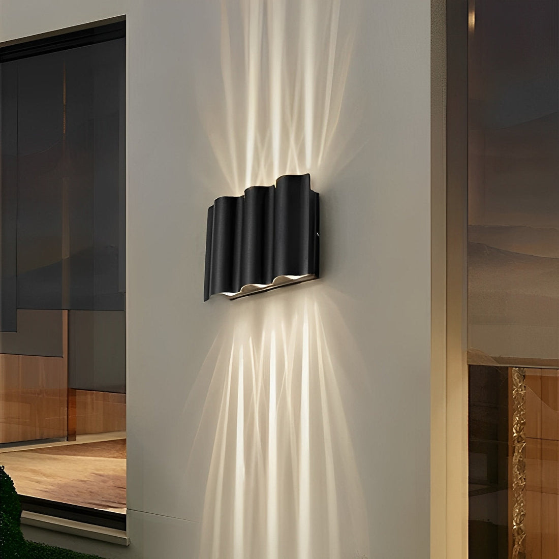 Modern and Simple Black Aluminum LED Sconce Up and Down Lights Wall Sconces Waterproof Lights - Flyachilles