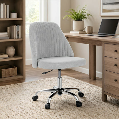 Modern Armless Office Chair with Wheels - Flyachilles