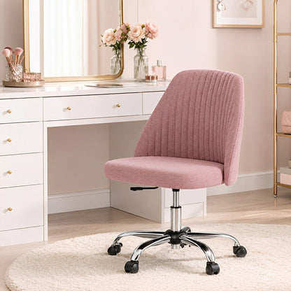 Modern Armless Office Chair with Wheels - Flyachilles