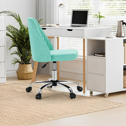 Modern Armless Office Chair with Wheels - Flyachilles