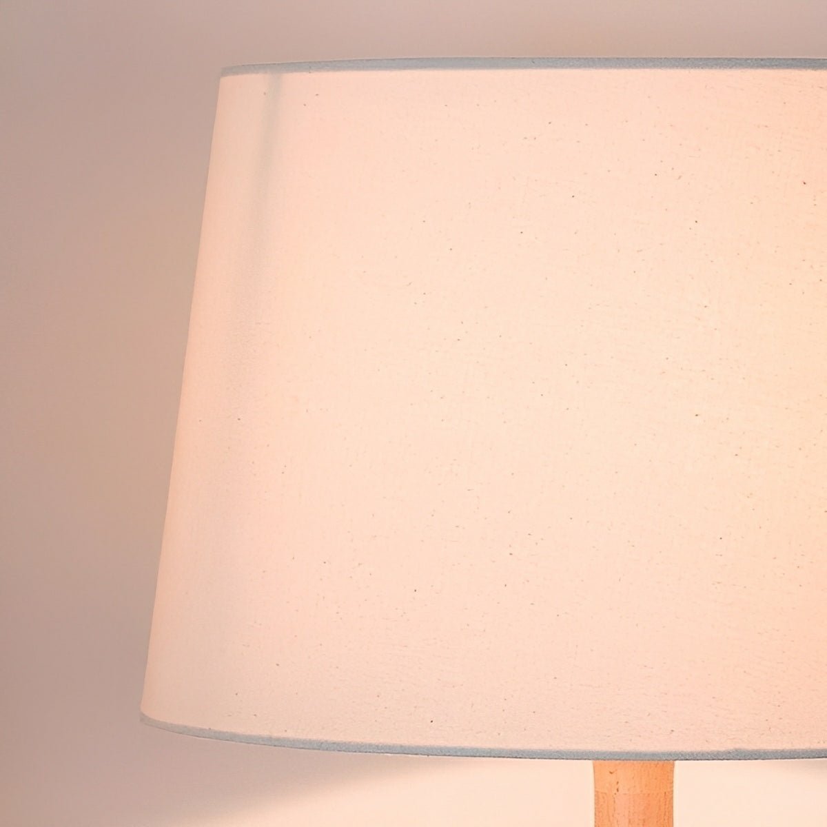 Modern Beech Wood Fabric Drum Shade LED Floor Lamp - Flyachilles