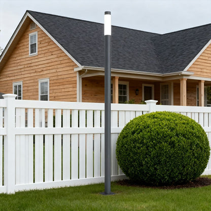 Modern Black Cylinder LED Column Outdoor Pole Street Light - Flyachilles