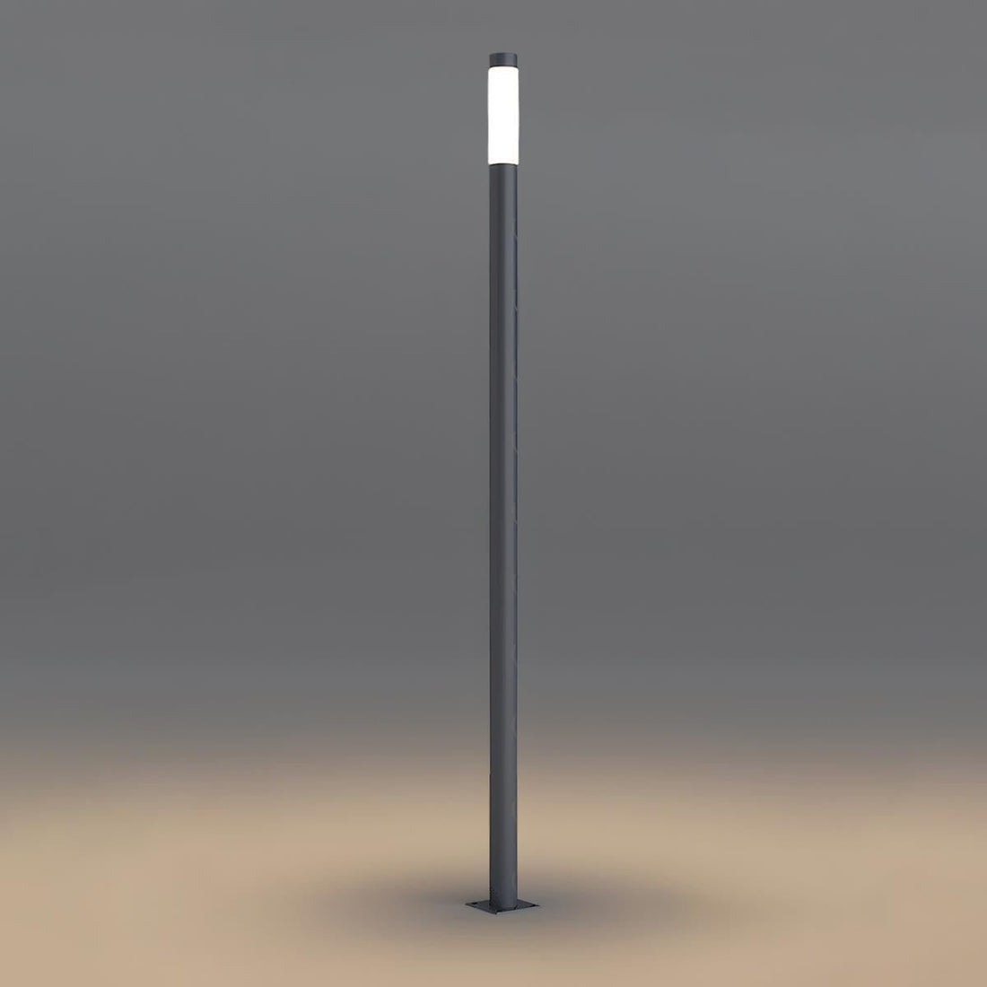 Modern Black Cylinder LED Column Outdoor Post Lights - Flyachilles