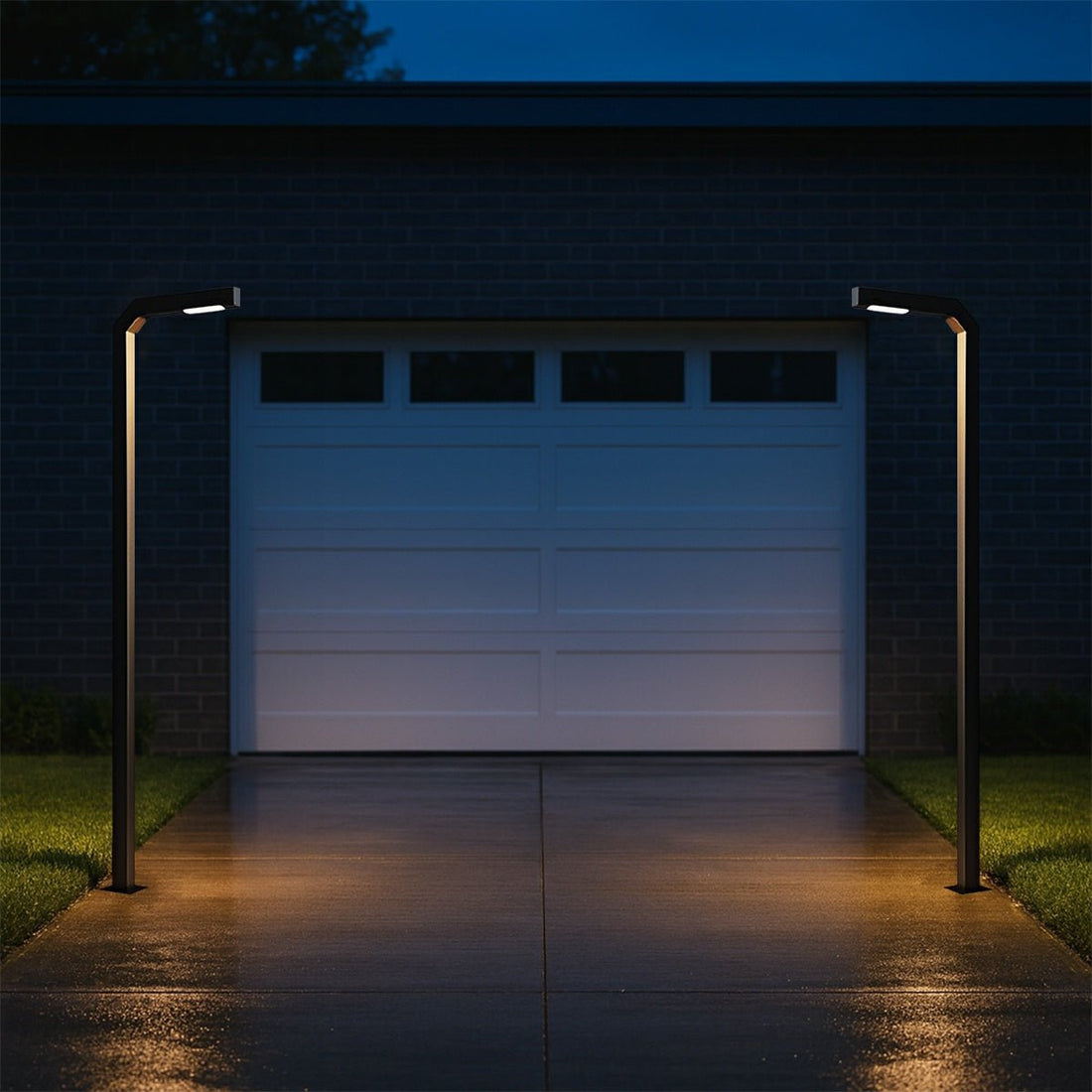 Modern Black LED Column Outdoor Pole Street Light - Flyachilles
