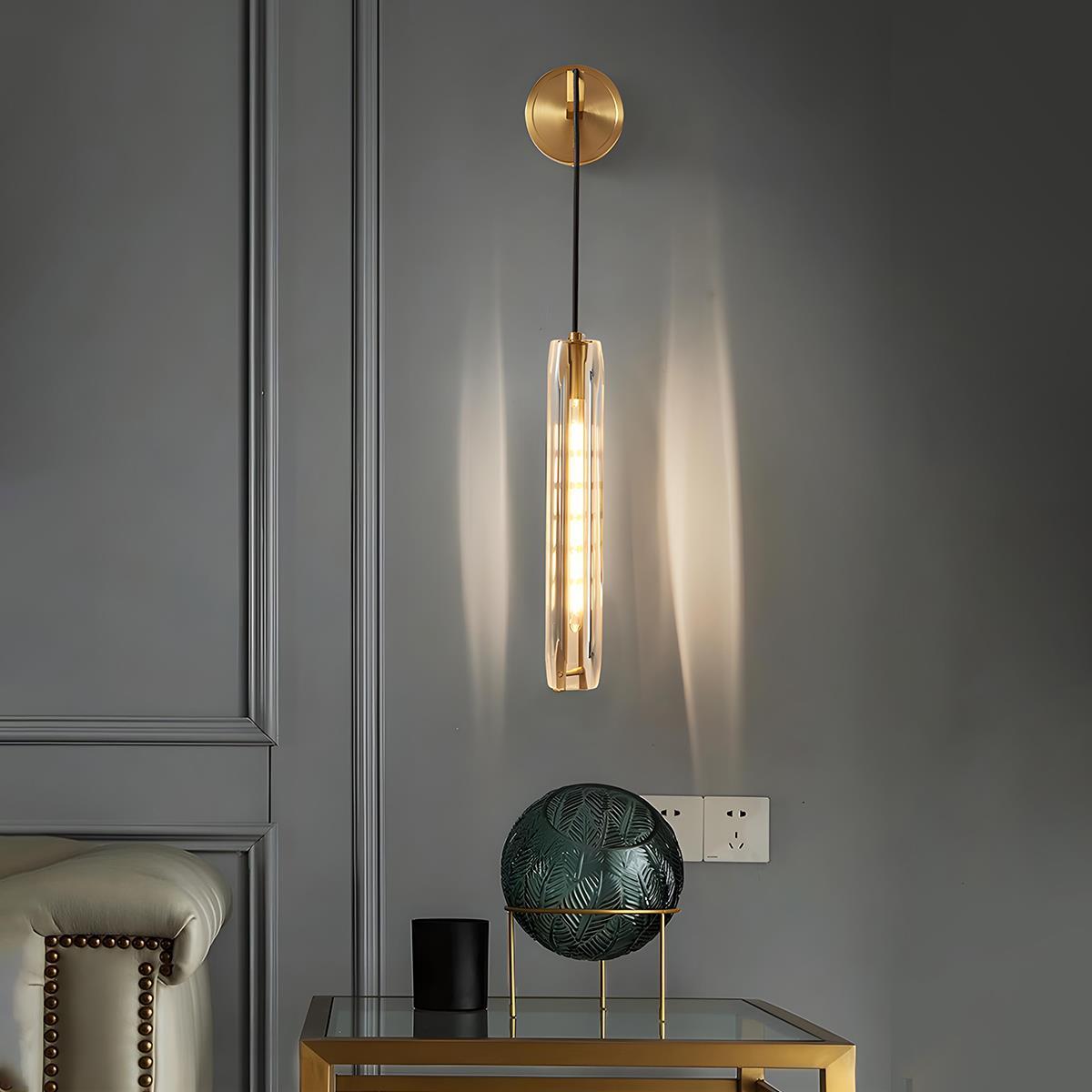 Modern Copper Camellia Luxury Crystal Indoor Wall Sconces Lighting Wall ...