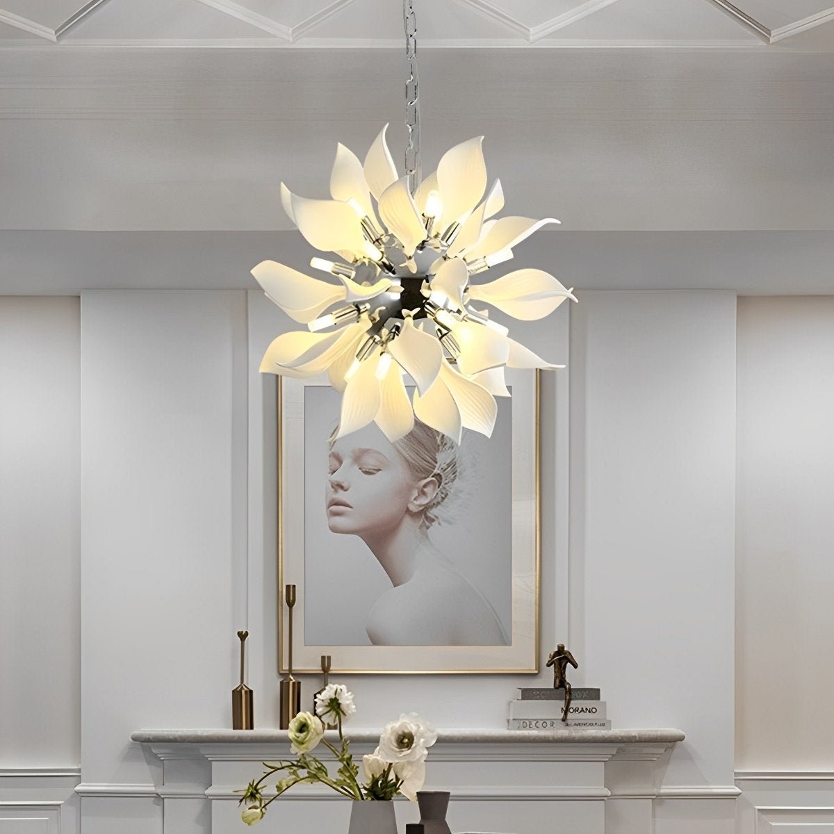 Modern Ceramics Flower Art Chandelier Light - Flyachilles