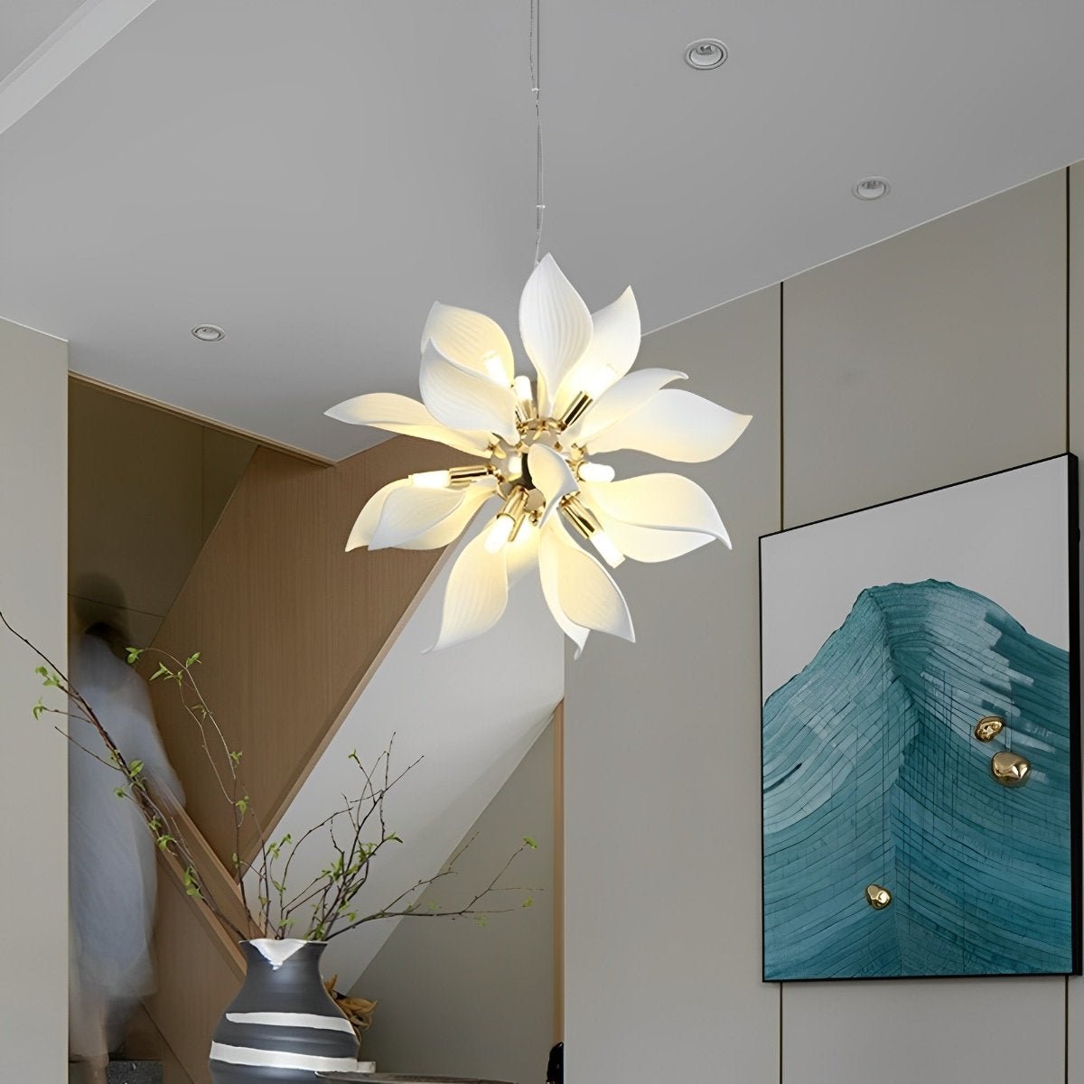 Modern Ceramics Flower Art Chandelier Light - Flyachilles