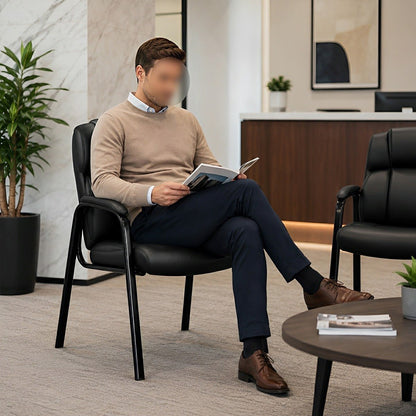 Modern Conference Office Chair with Padded Arms - Flyachilles