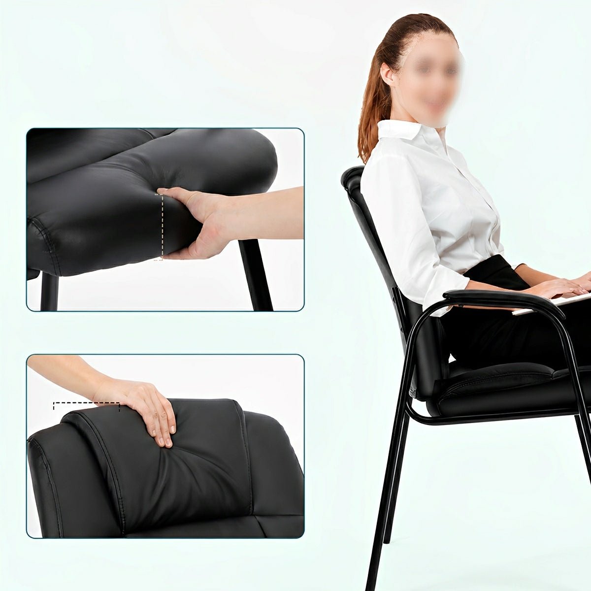 Modern Conference Office Chair with Padded Arms - Flyachilles