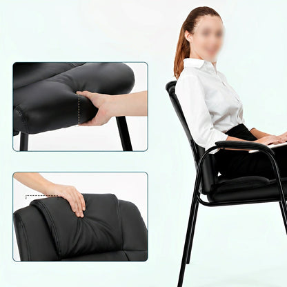 Modern Conference Office Chair with Padded Arms - Flyachilles