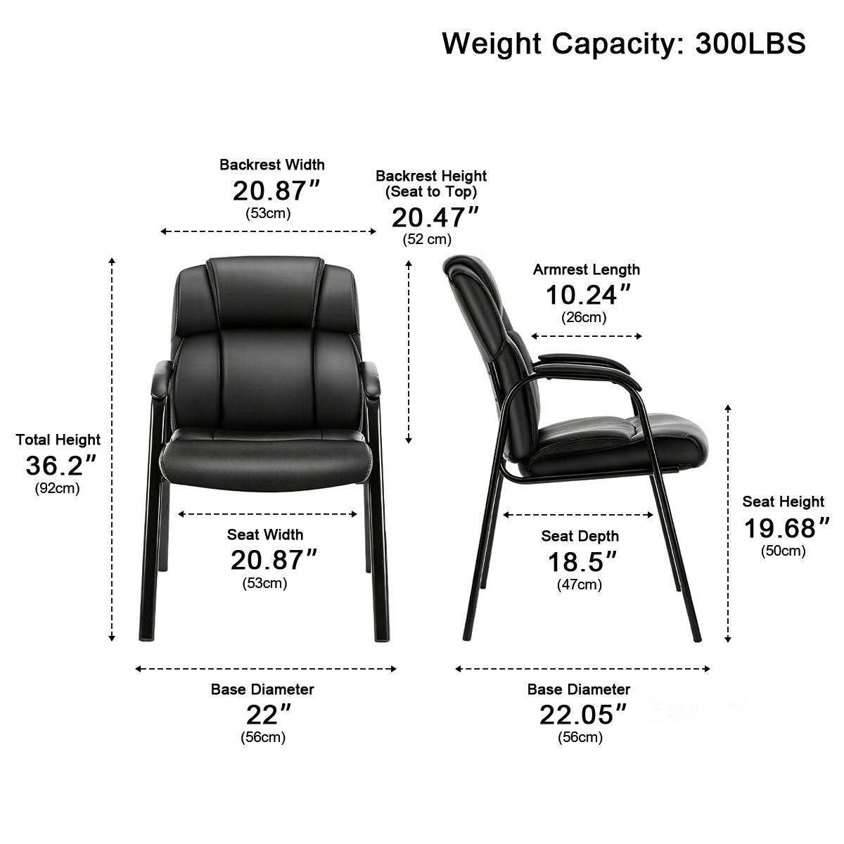 Modern Conference Office Chair with Padded Arms - Flyachilles