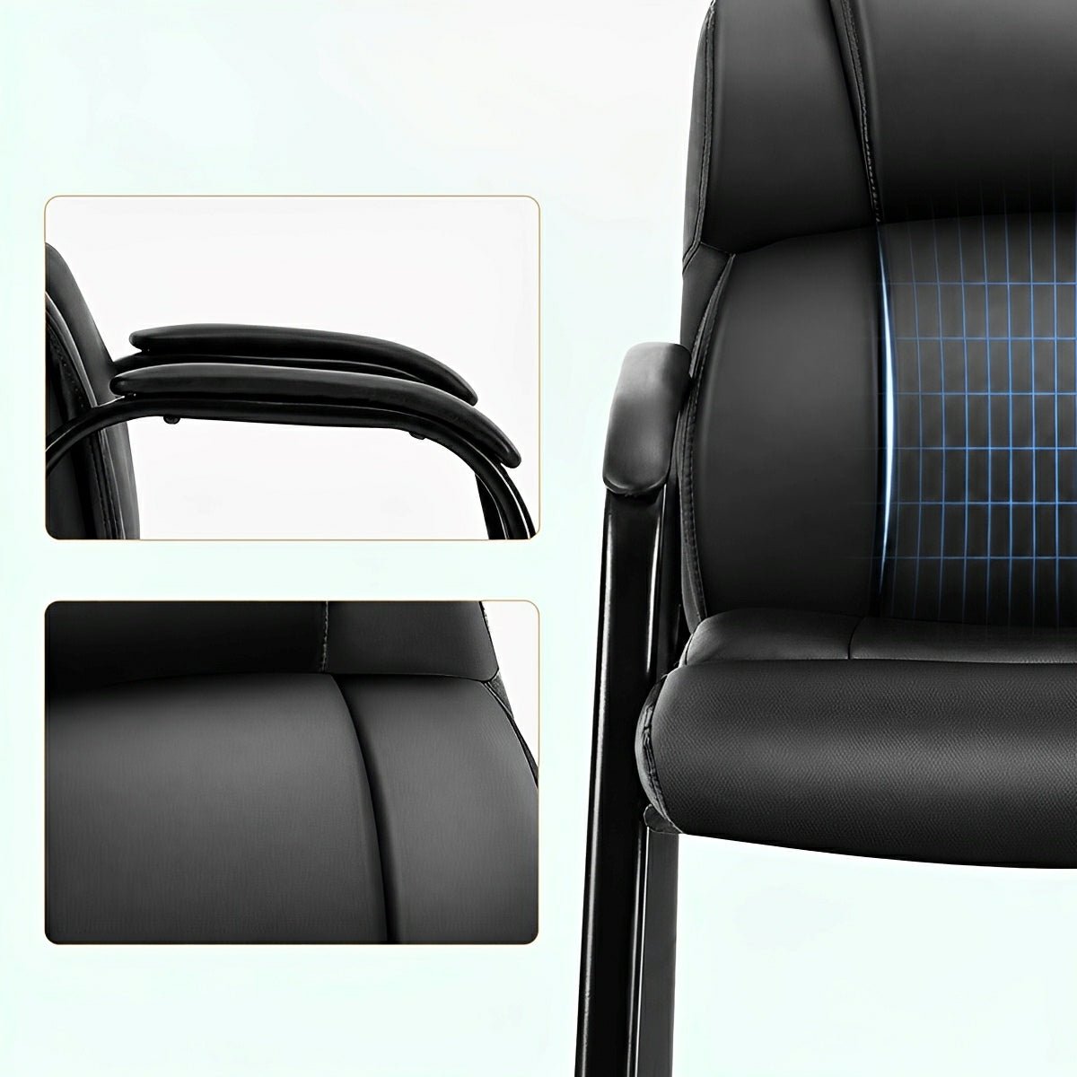 Modern Conference Office Chair with Padded Arms - Flyachilles