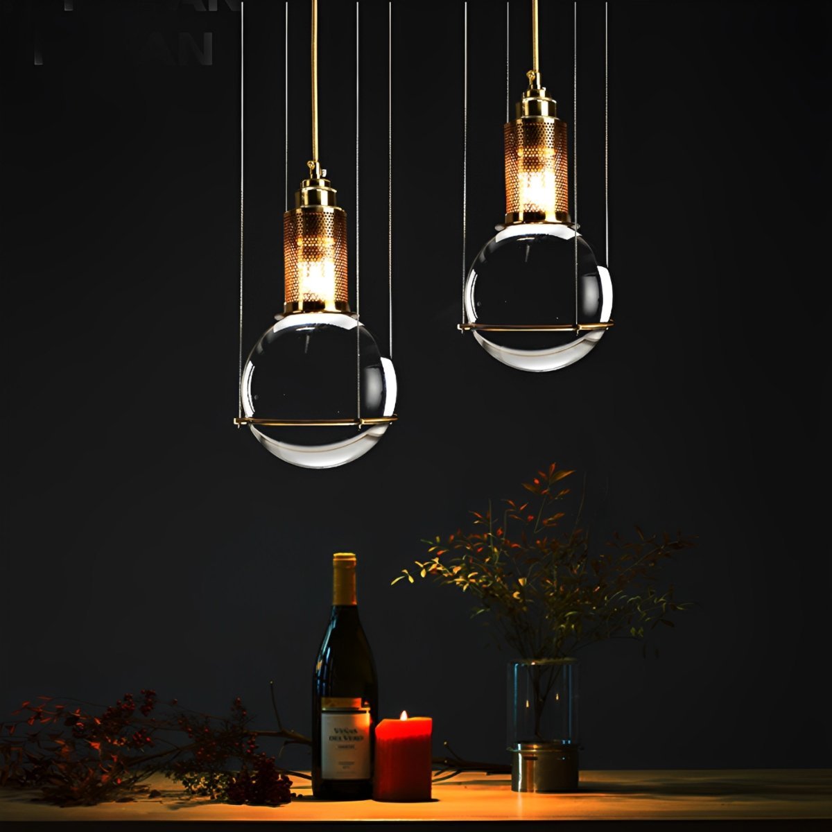 Modern Crystal Globe Ceiling Pendant Lights - Flyachilles