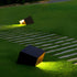 Modern Cube Garden Solar Outdoor Light Post Lantern - Flyachilles