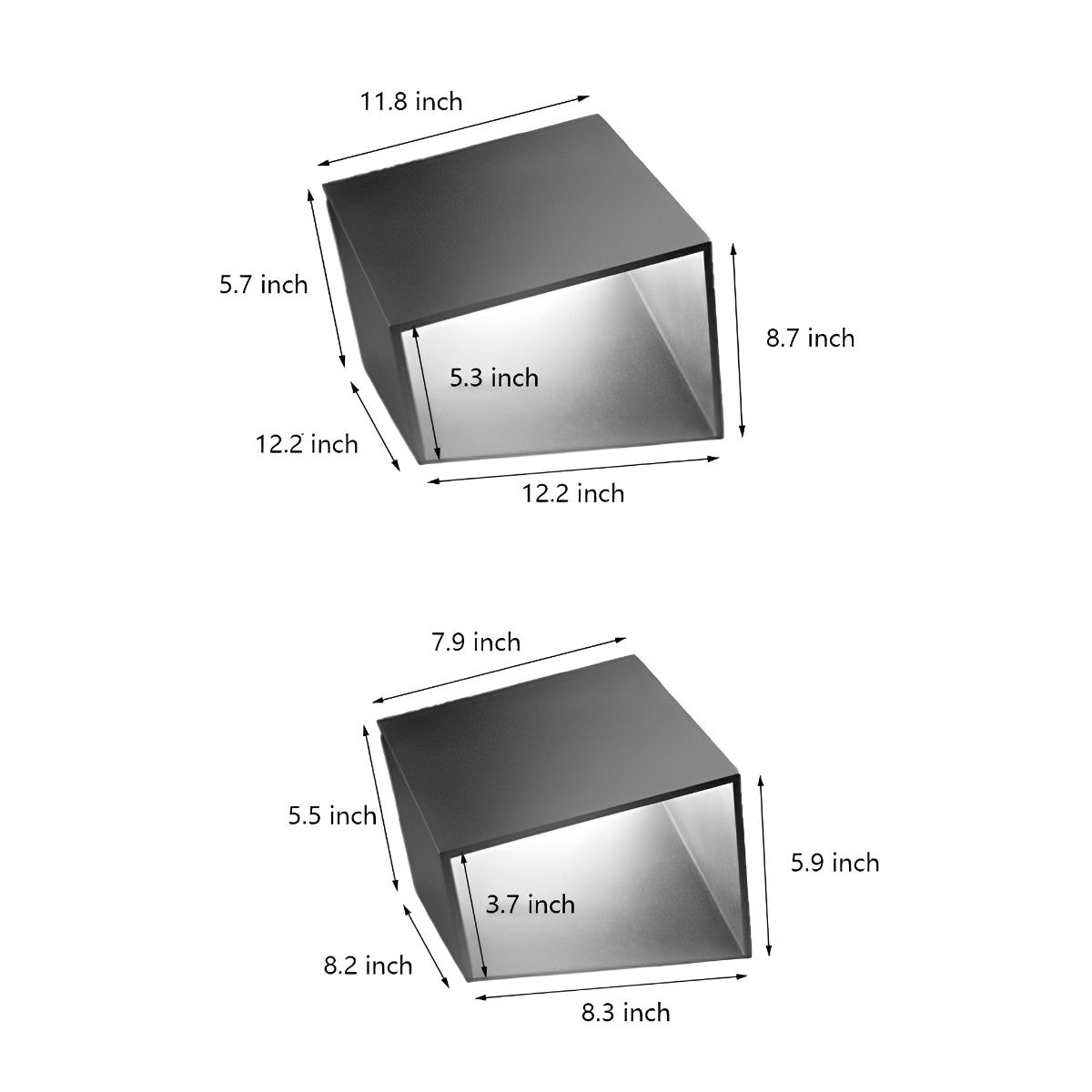 Modern Cube Garden Solar Outdoor Light Post Lantern - Flyachilles