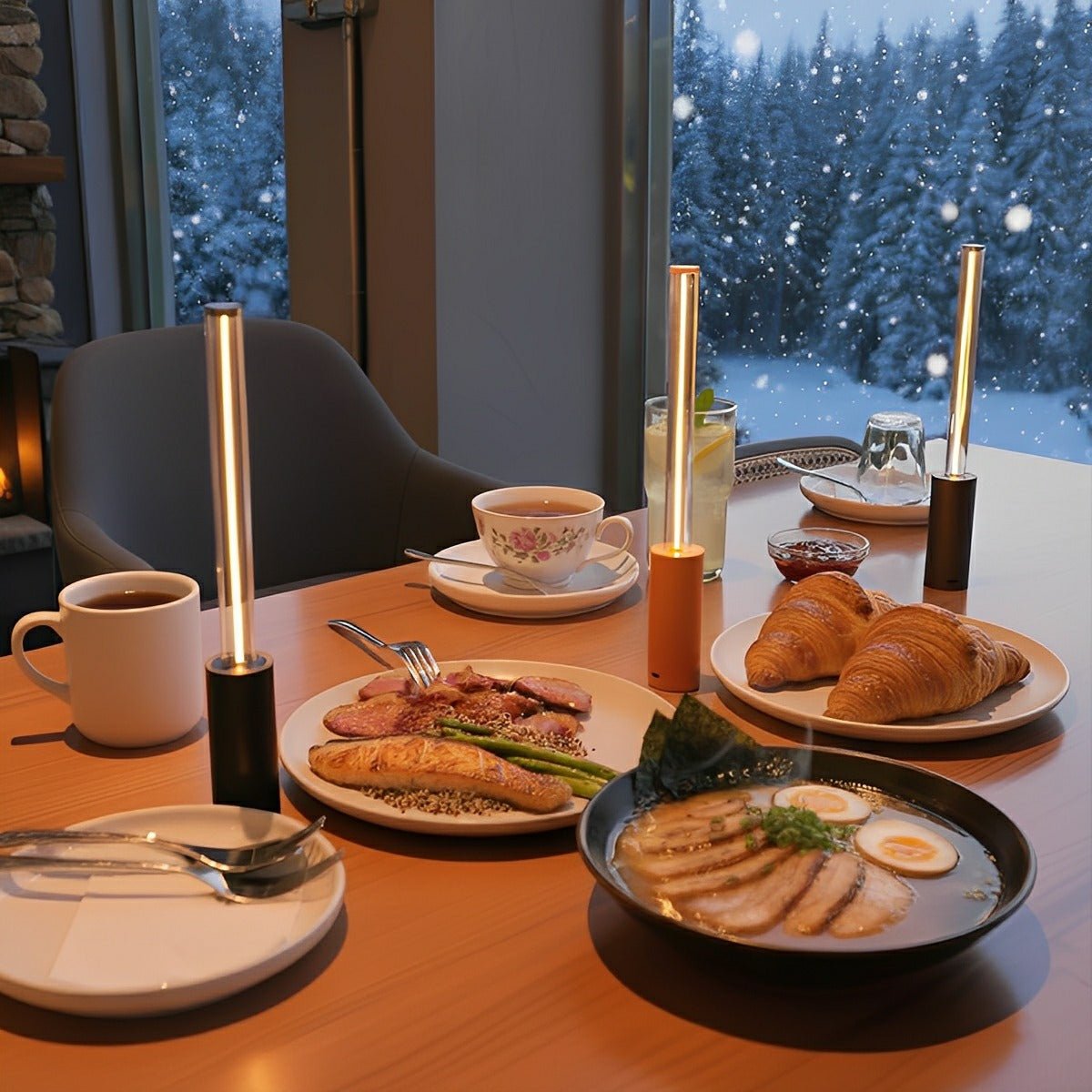 Modern Cylinder Dimmable LED Table Lamp Ambient Light - Flyachilles