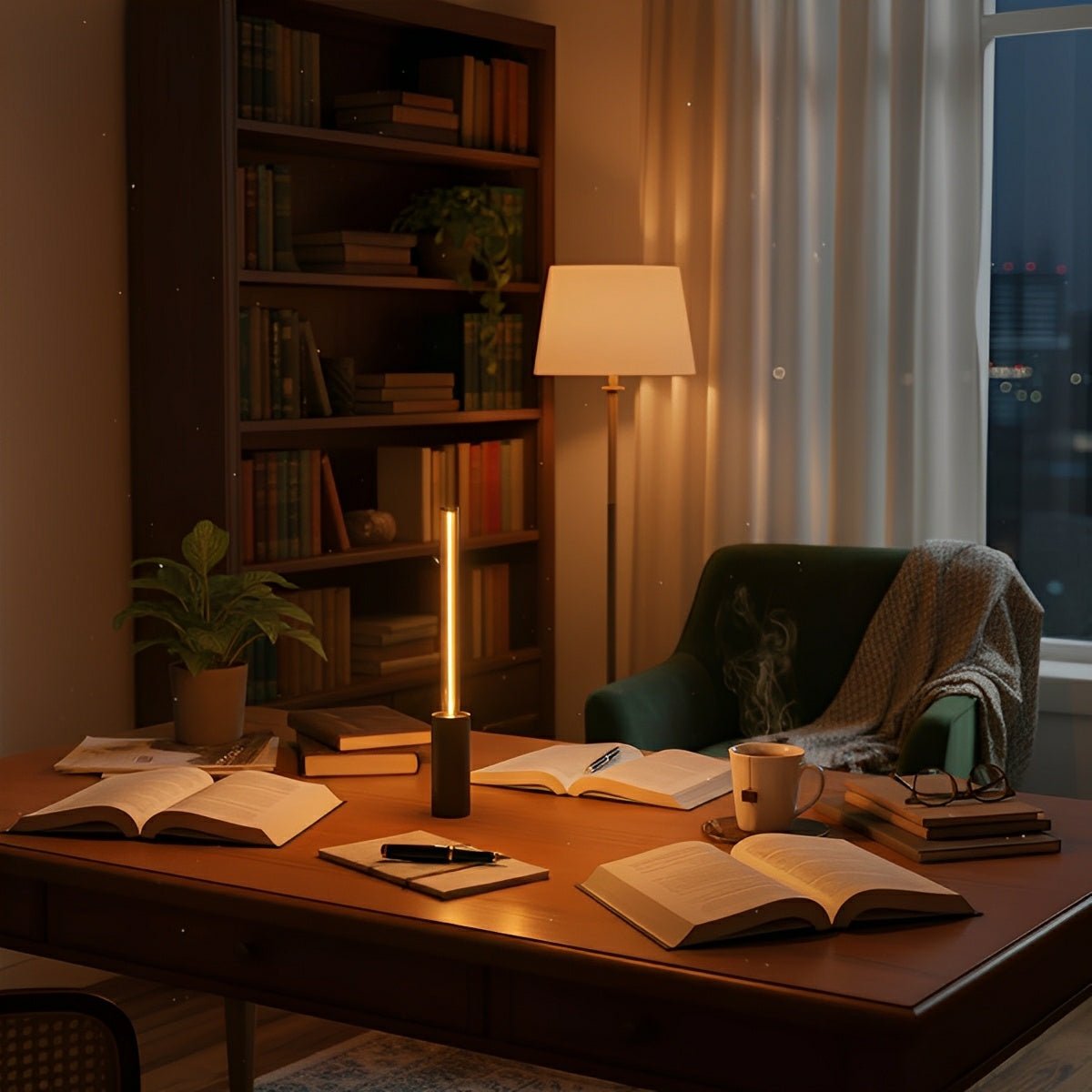 Modern Cylinder Dimmable LED Table Lamp Ambient Light - Flyachilles
