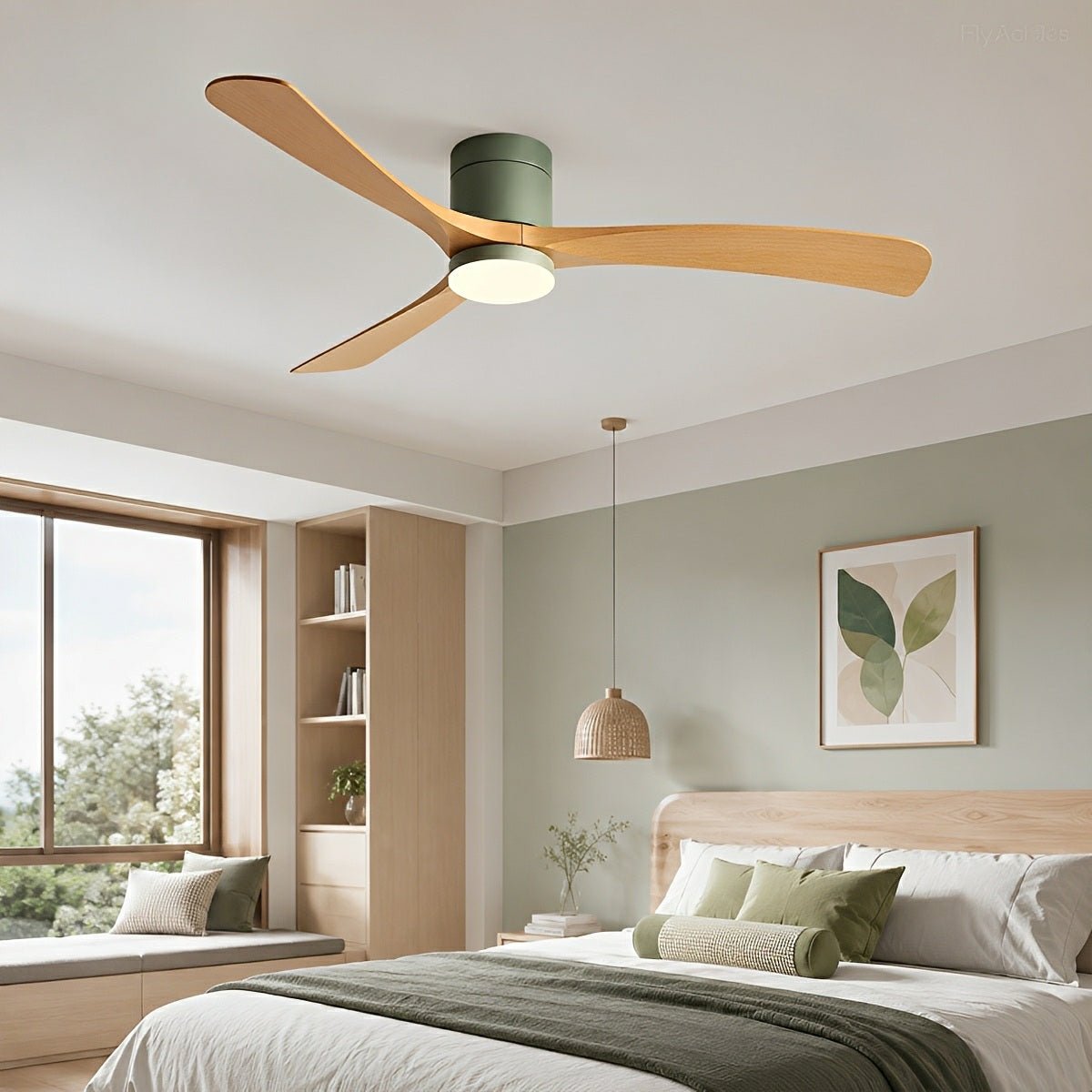 Modern Dimmable Ceiling Fan with Light - Flyachilles