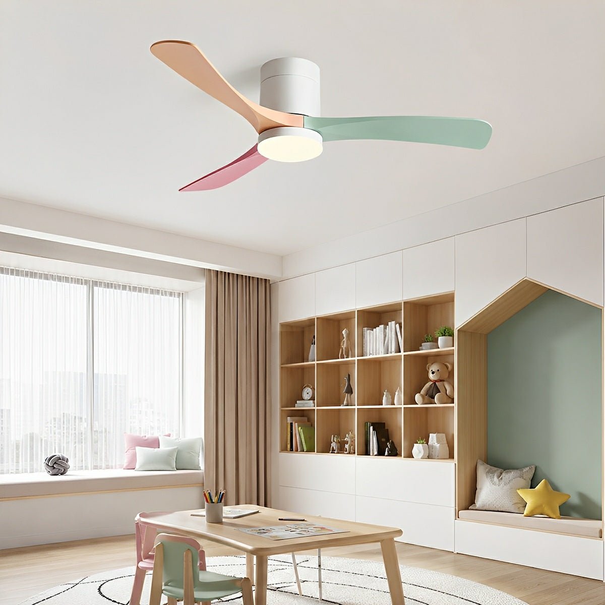 Modern Dimmable Ceiling Fan with Light - Flyachilles