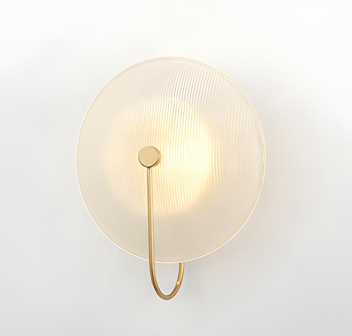 Gold glass platter wall good sconce