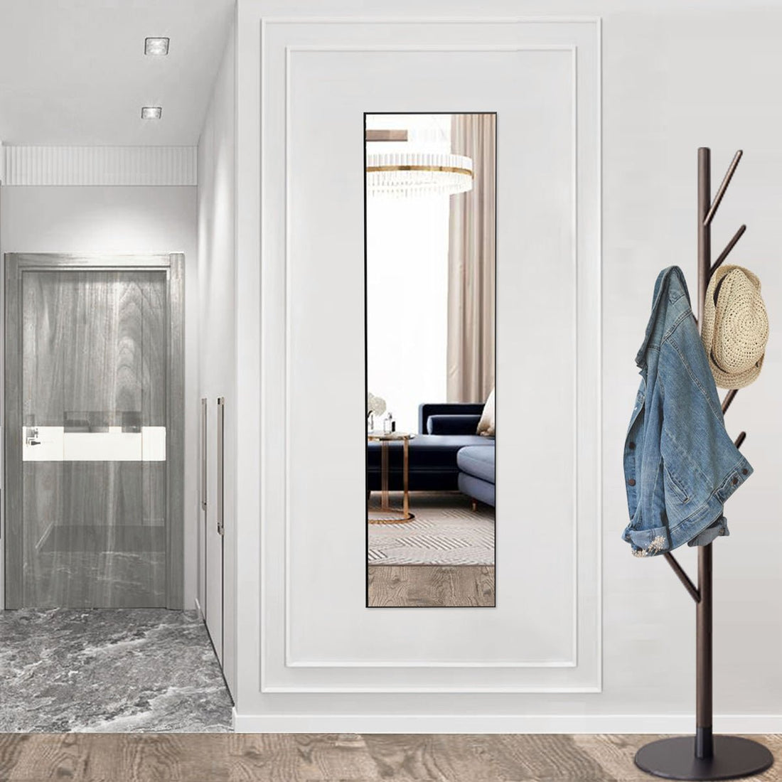 Modern Full Body Standing Floor Mirror Wall Mirror with Stand - Flyachilles