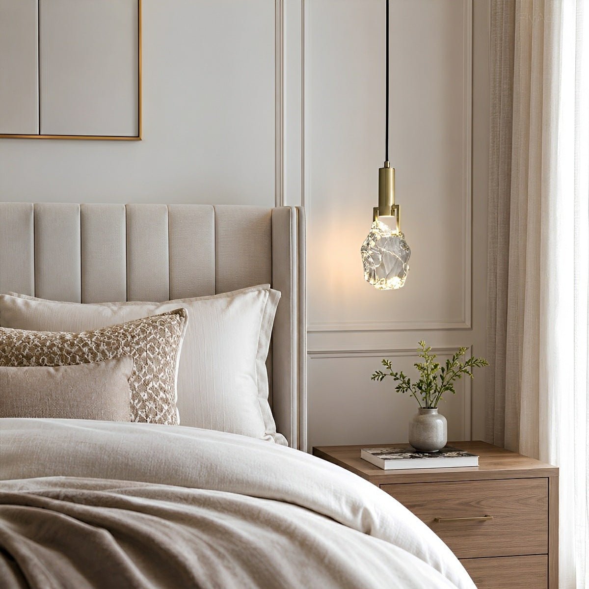 Modern Geometric Crystal Pendant Light - Flyachilles