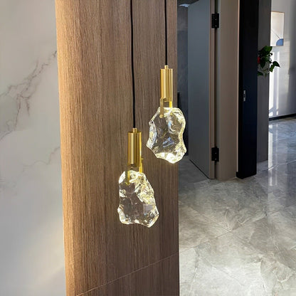 Modern Geometric Crystal Pendant Light - Flyachilles