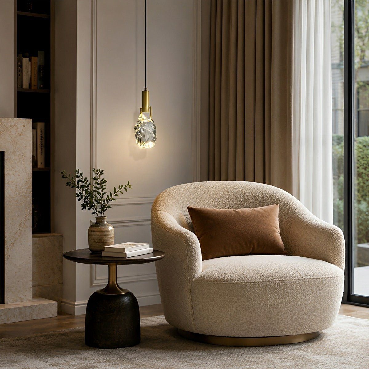 Modern Geometric Crystal Pendant Light - Flyachilles