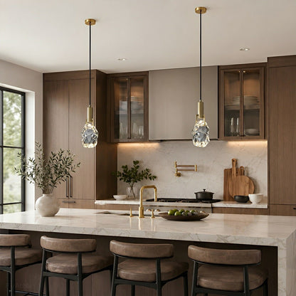 Modern Geometric Crystal Pendant Light - Flyachilles