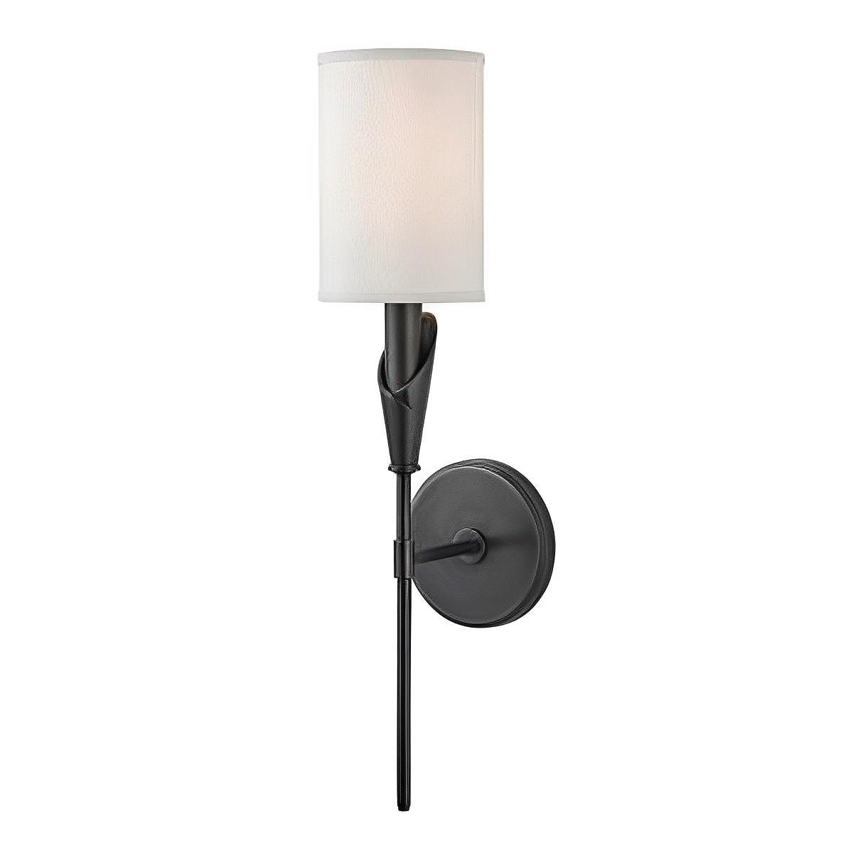 Modern Indoor Wall Sconces with White Fabric Shade - Flyachilles