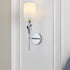 Modern Indoor Wall Sconces with White Fabric Shade - Flyachilles